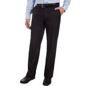 Izod Pants Men's Sz 40x27 (Altered Hem) Black Performance Stretch Straight Fit